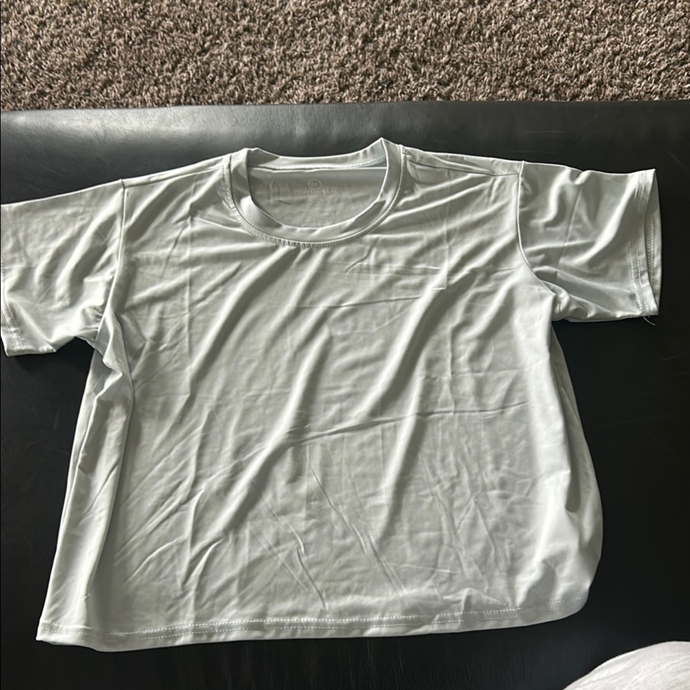 Gray Boxy Relaxed Short Sleeve Tee